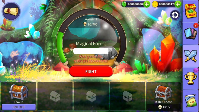 Heroes Magic World mod tiền (money diamonds) – Game đấu Pokemon cho Android